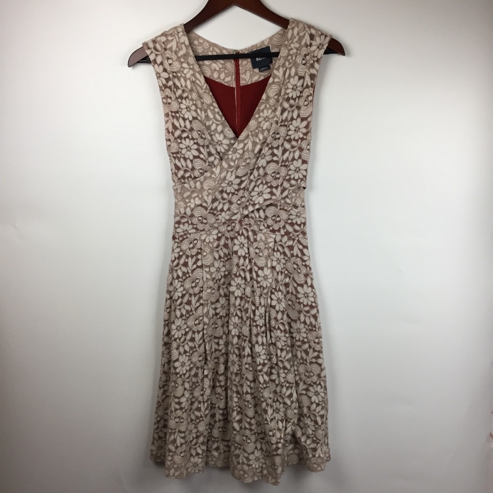 Anthropologie Mauve XS Faux Wrap Dress Sleeveless